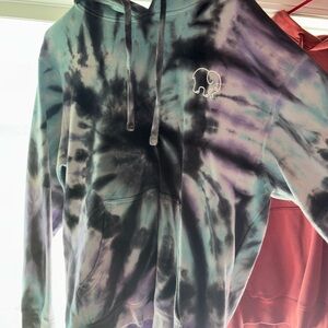 Tie-Dye Hoodie with Elephant Logo